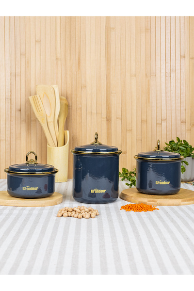 FeyzaDesign 3'lü Baharatlık Kavanoz Seti, Şık ve Kullanışlı Mutfak Aksesuarı