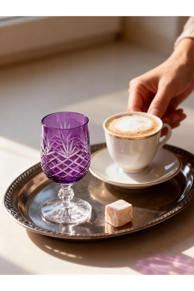 Margerie Crystal Goods كوب مارجيري أرا بوهيميا كريستال للقهوة والماء بسعة 135 مل