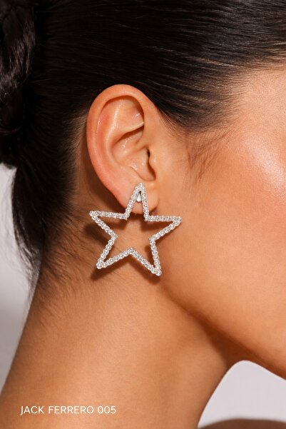 Jack Ferrero Pave Star Stud Earrings
