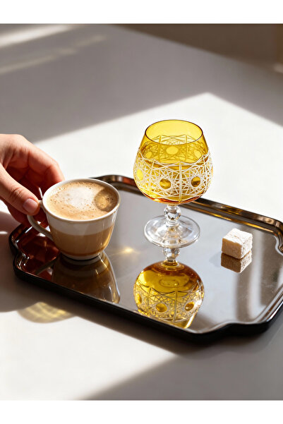 Margerie Crystal Goods Margerie Pavo Bohemia Crystal Hand-Cut Ornate Coffee S...