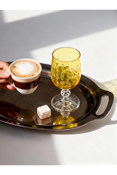 Margerie Crystal Goods كوب قهوة مارجيري رويال بوهيميا كريستال مقطوع يدويًا سع...