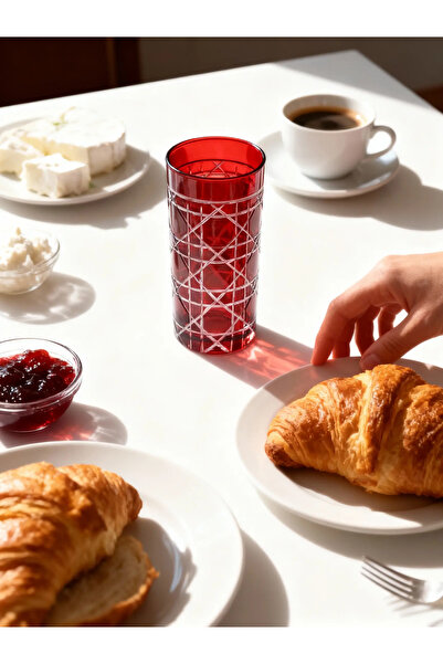 Margerie Crystal Goods Margerie Gloria El Kesme Kristal Uzun Su Bardağı 485cc...