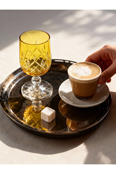 Margerie Crystal Goods Margerie Aria Bohemia Crystal Hand Cut Coffee Side Cup...