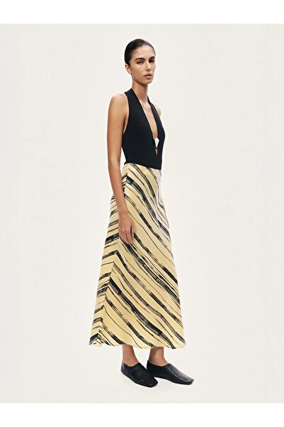 Nocturne ÇİZGİ DESENLİ MİDİ ETEK