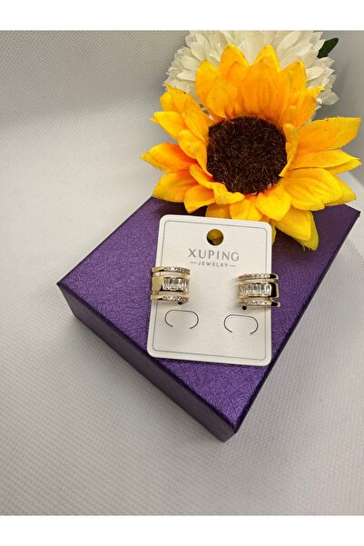 XUPING JEWELRY KUYUMCU SERİ 14K RENGİ ZİRKON TAŞLI ÇOKLU KIKIRDAK GÖRÜNÜMLÜ Ç...