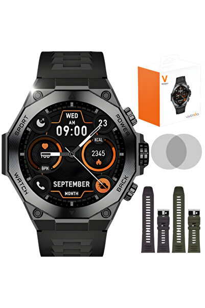 Vivendo Ceas Smartwatch Barbati Vivendo® IRONFIT, Ecran AMOLED 1.43", Fitness...