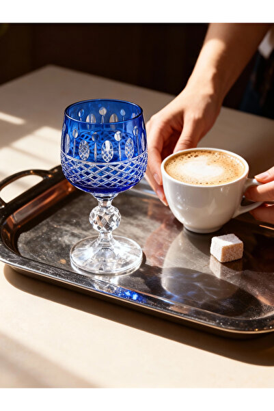 Margerie Crystal Goods كوب قهوة مارجيرى أوفيليا بوهيميا كريستال مقطوع يدويًا ...