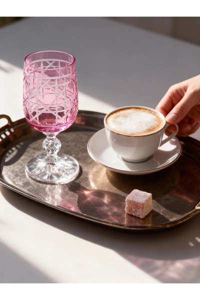 Margerie Crystal Goods كوب مارجيري غلوريا بوهيميا كريستال للقهوة والماء بسعة ...