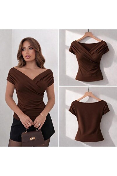 peri tower Women's Open Shoulder Double Breasted Collar Lycra Stylish Model 128