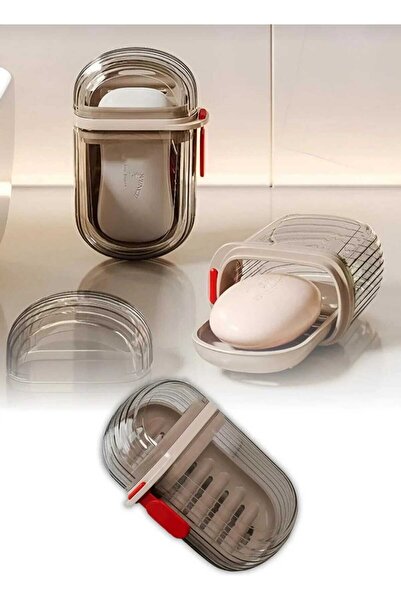 tafce Şeffaf Kutu Şeklinde Plastik Katı Sabunluk Pratik Kullanımlı Hijyenik B...