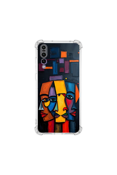 PrintiFy حافظة حماية للزوايا متوافقة مع هاتف هواوي P20 Pro بتصميم Metamorphos...