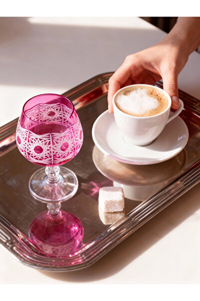 Margerie Crystal Goods Margerie Pavo Bohemia Crystal Hand-Cut Ornate Coffee S...
