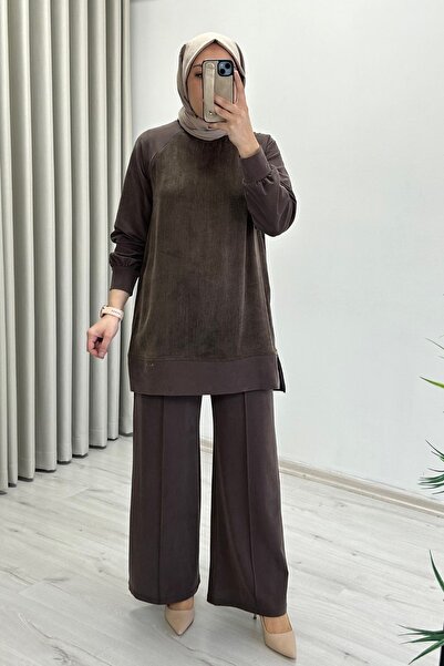 T Moda Store Tripen Önü İpek Kupra Kumaş Yan Fermuar Detaylı Bambu Pike Teset...