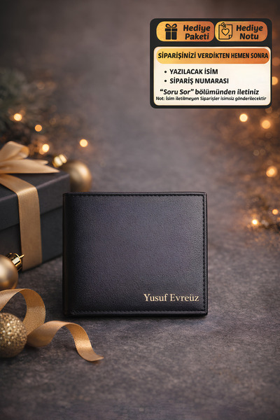 Personalized Gift Black Wallet