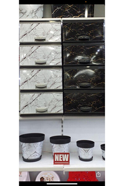 FeyzaDesign Siyah Plastik Komidin, Şık ve Dayanıklı, Modern Tasarım