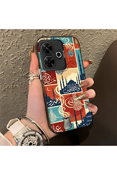 Hontinga حافظة هاتف Redmi 13X متوافقة مع الحواف السيليكونية الصلبة والمضادة ل...