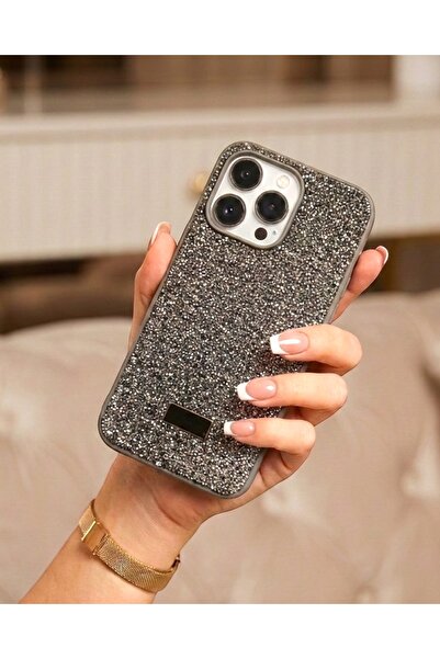 KILIF HOUSE iPhone 16 Compatible Premium Shiny Stone Sparkling Case
