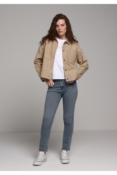 Colin's Slim Fit Mid Waist Straight Leg Women's Mid Indigo Denim Jean Trousers