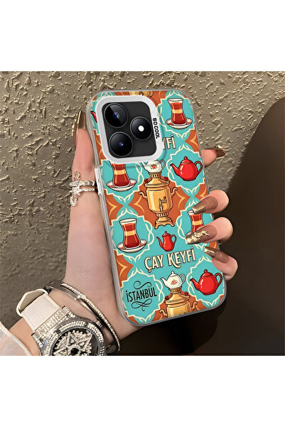 Hontinga حافظة هاتف ريلمي نوت 50 4G متوافقة مع السيليكون ذات الحواف الصلبة وا...