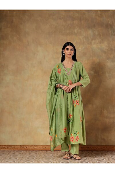 PRIYA'S PANACHE Anarkali Dress Kurta Set for Women Floral Printed Kurta Pant ...