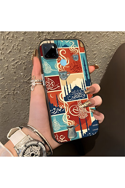 Hontinga حافظة هاتف Realme C21Y متوافقة مع الحواف السيليكونية الصلبة والمضادة...