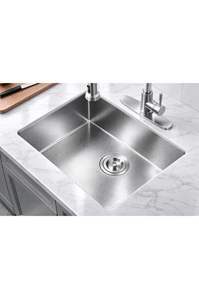 Lavisse Paslanmaz Çelik 45x55 Eviye Nano Silver - Bal Peteği Tezgah Altı & Üs...