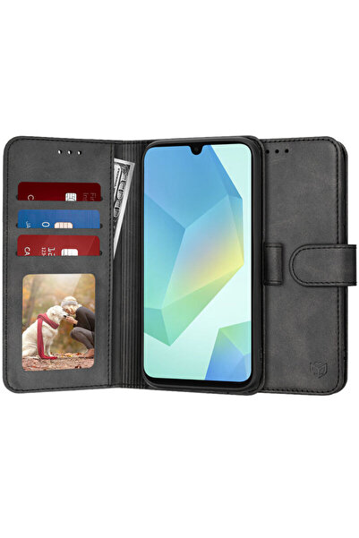 Techsuit Θήκη 360° για Samsung Galaxy A16, ημερολόγιο, μαύρο