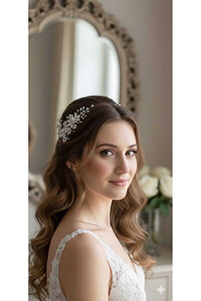 Yeşil Atölye Сватбена прическа с перли и аксесоар за тюрбан (сватба, годеж, х...