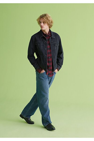 Colin's Regular Fit Buttoned Unlined Men's Black Jacket