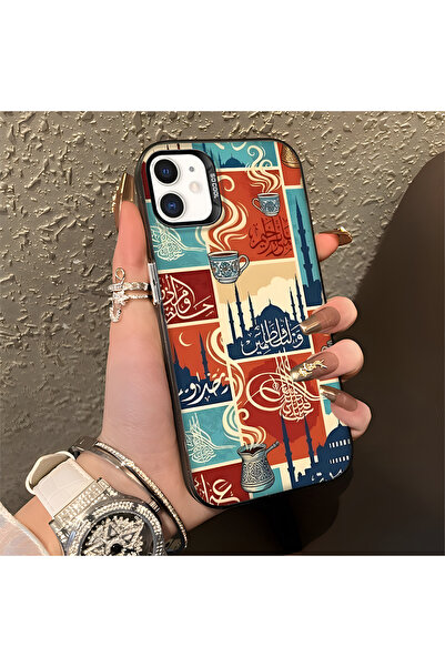 Hontinga iPhone 12 Compatible Silicone Edge Hard Back Anti-Fall Phone Case Tr...