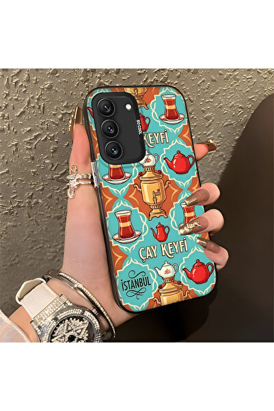 Hontinga حافظة هاتف سامسونج جالاكسي S22 متوافقة مع حافة السيليكون الصلبة والم...