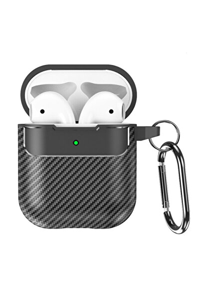 Techsuit Carcasă din fibră de carbon pentru AirPods 1, neagră