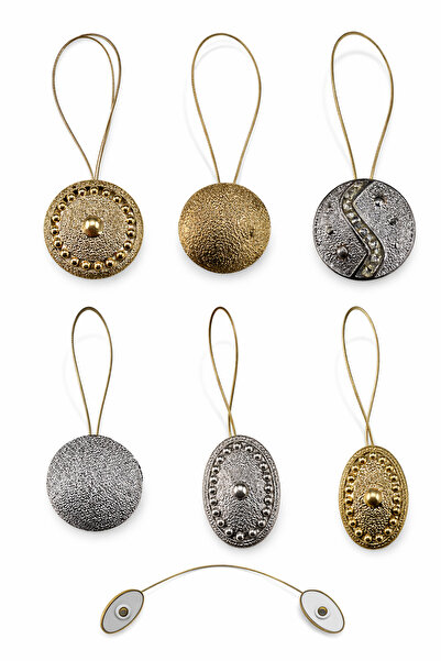 oskatekstil Tül-Perde Mıknatıslı Tutucu – Gold & Silver Model