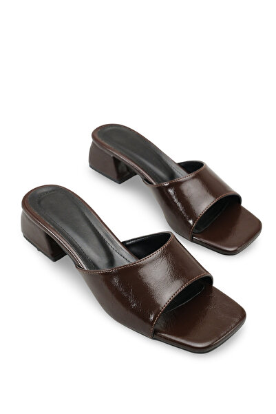 Riccon Women's Heeled Slippers 0012203 Brown Rustic