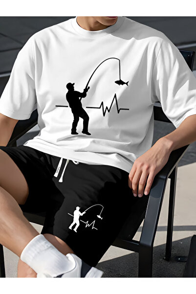 ibibik moda Special Printed Soft Short Sleeve Top and Shorts Set