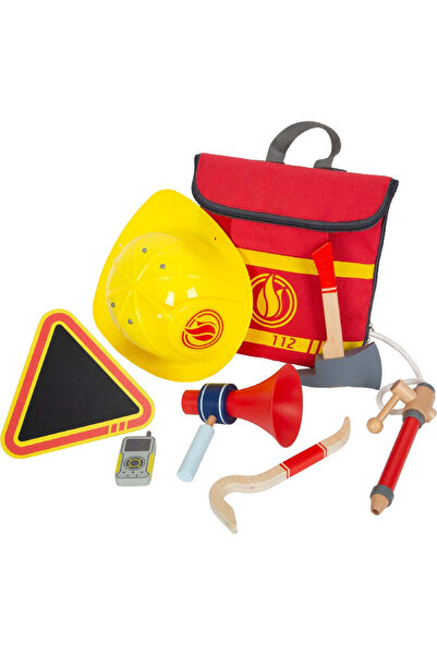 Small Foot Rucsacul Micului Pompier, 8 accesorii, Small Foot, 3 ani+