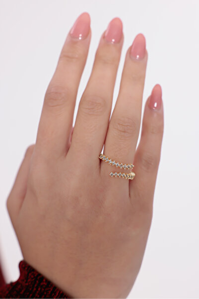 EKİDORA Waterway Model Steel Ring Women's Adjustable Gold Silver Color Stylis...