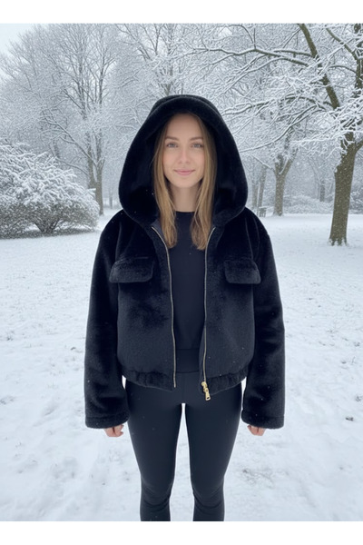 Lady Beezy Boutıque Kısa Kesim Peluş Mont