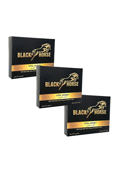 by asly Black Horse Honey 24 Pack | Vital Honey Sachets with Royal Jelly & Herbs