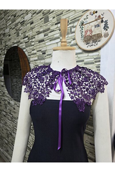 Qrsln Arabella Lace Collar Neck Collar Purple