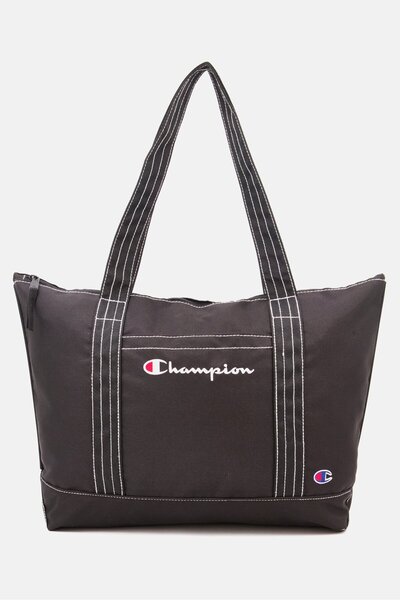 Champion Women Embroidered Logo Totes Bag 50 L x 10 W x 34 H cm, Black