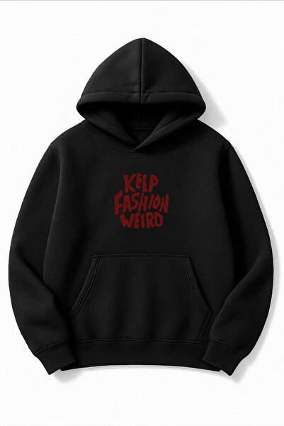 Altair Tr Oversize Unisex Keep Fashion Weird Printed Hooded Sweatshirt