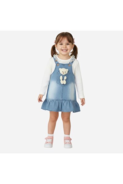 Bilge Trend Bear with Toy Badili Girls' Jeans Set