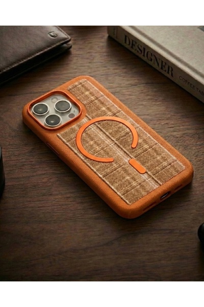 KILIF HOUSE iPhone 17 Pro Max Compatible Metal Framed Plaid Striped Magsafe S...