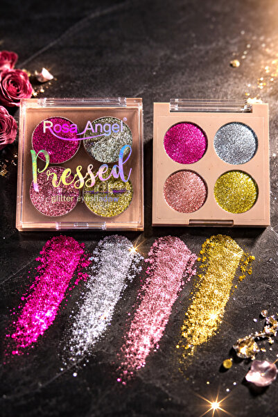 Rosa Angel 4’lü Simli Göz Farı Paleti