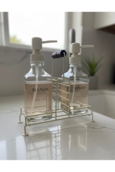 Lavin Standlı 2li metal sıvı sabunluk