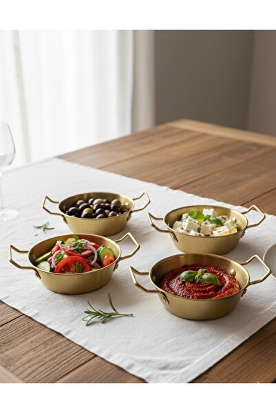 Kayaer Home Çelik gold sosluk ve kahvaltılık sunum tabağı 12 cm (1 adet )fiya...