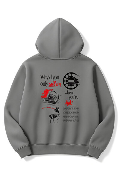 Altair Tr Oversize Unisex Arctic Monkeys Why'D You Print Hooded Sweatshirt