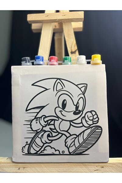 obelleatelier Sonic 20x20 Tuval Boyama Seti – 6 Renk Boya ve Fırça Dahil