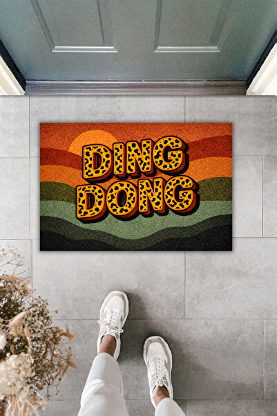 Dormot Modern Digital Print Doormat - Leopard Pattern Ding Dong |   Cinnamon ...